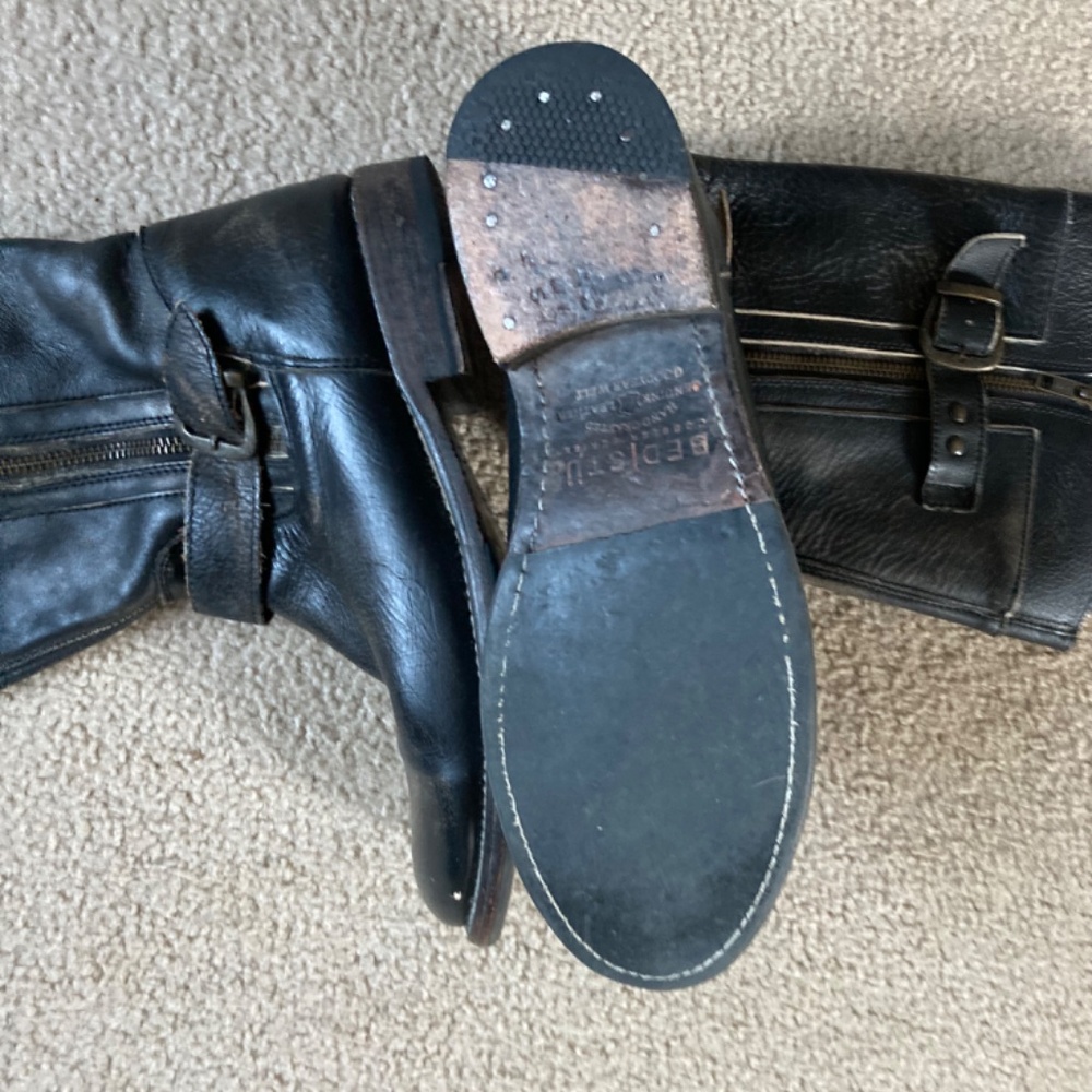 Bed|Stu Gogo Lug Sole Double Zip Strap Harness Detail Boots - Picture 5 of 6